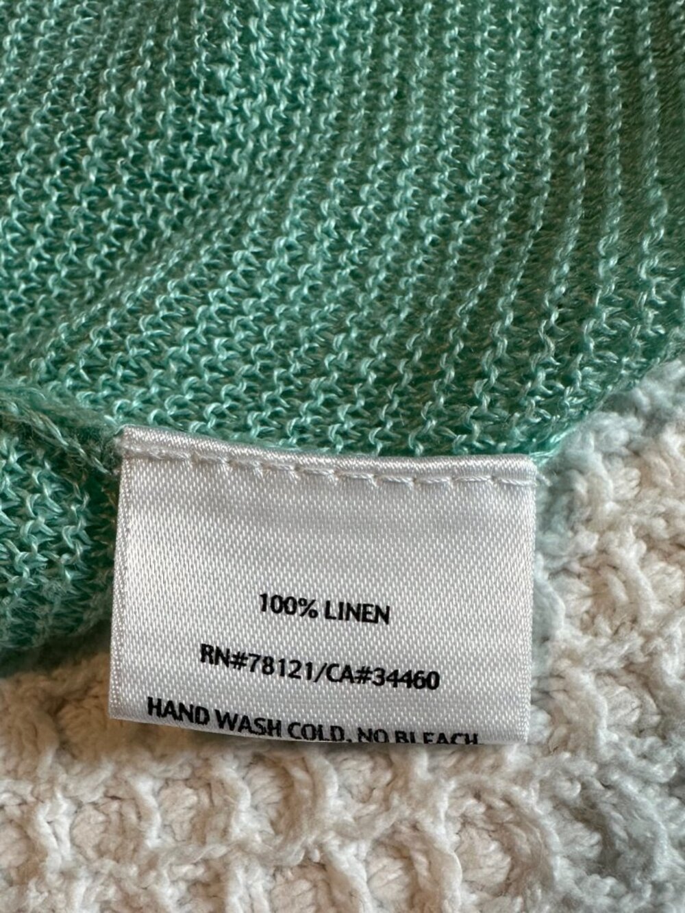 Eileen Fisher Cotton Tank and Linen Cardigan Set in Aqua size medium - Picture 8 of 10